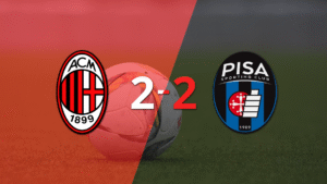 Zachary Athekame rescata a Milan con un gol agónico ante Pisa
