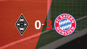 B. Mönchengladbach cae goleado por 3 a 0 ante Bayern Múnich en un vibrante encuentro
